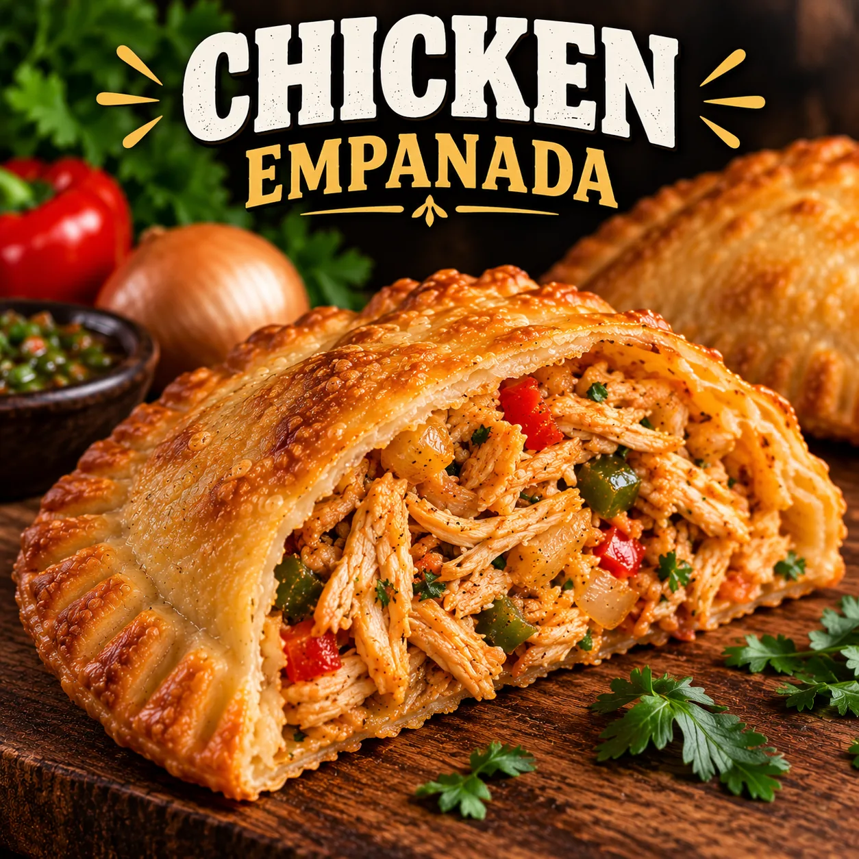 Illustrative chicken empanadas